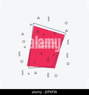 trendy flat geometric vector banners Stock Vector