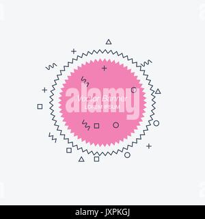trendy flat geometric vector banners Stock Vector