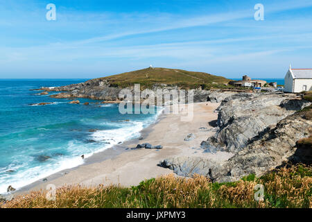 little fistral beach in newquay, cornwall, engalnd, uk Stock Photo