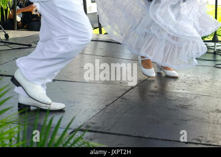 Traditional Mexican Dancers with White Shoes Stock Photo