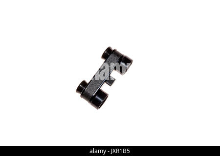 Binoculars isolated on the white background. Top view Stock Photo