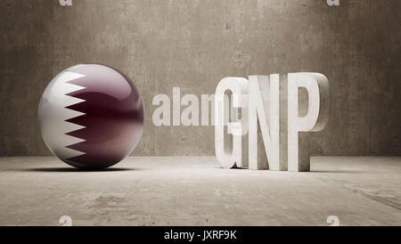 Qatar High Resolution GNP  Concept Stock Photo