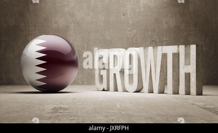 Qatar High Resolution Growth  Concept Stock Photo