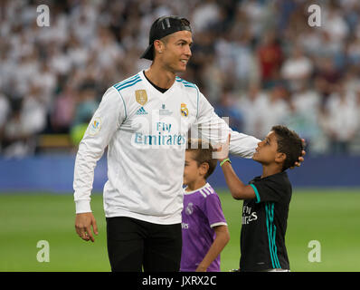 Madrid, Spain. 16th Aug, 2017. Second Leg of the Spanish Supercup played in Santiago Bernabeu Stadium between Real Madrid and FC Barcelona at Aug 16th 2017. Real Madrid won the game 2-0 and was the Spanish Supercup Champion 2017. Credit: AFP7/Alamy Live News Stock Photo