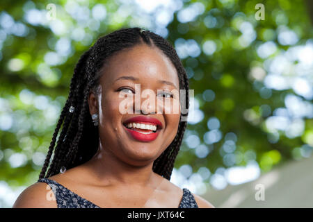 Edinburgh, UK. 17th Aug, 2017. Chibundu Onuzo, the Nigerian novelist, appearing at the Edinburgh International Book Festival. Credit: GARY DOAK/Alamy Live News Stock Photo