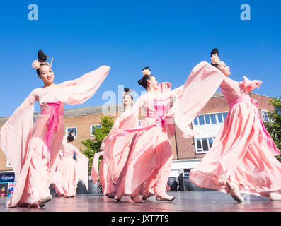 Taiwan Youth Dance Company performing at Billingham International Folklore Festiva of World Dance. Stock Photo