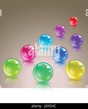 Infographic vector business design glossy hexagon icons colorful ...