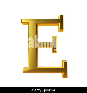 Shiny gold letter K on a plain white background. 3D Rendering Stock ...