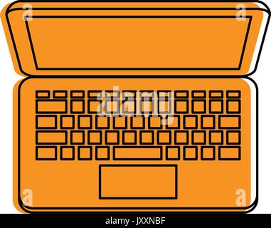 laptop computer topview icon image  Stock Vector