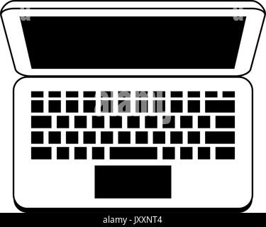 laptop computer topview icon image  Stock Vector