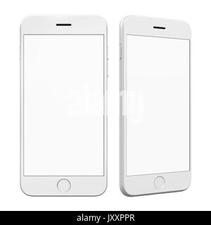 Smart Phone with Blank Screen Isolated Stock Photo