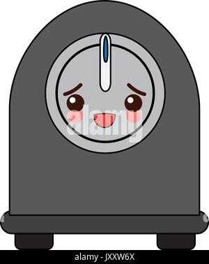kawaii kitchen timer cooking utensil object Stock Vector