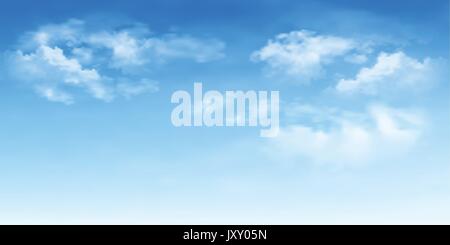 Background with clouds on blue sky. Blue Sky vector Stock Vector
