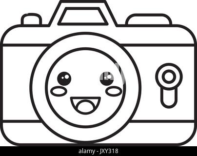 camera photographic kawaii character Stock Vector