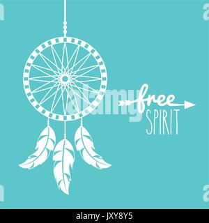 free spirit cartoon scene Stock Vector