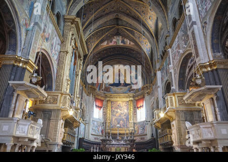 Italy: interior of the Cathedral of Cremona, in Lombardy, Po Plain Stock Photo