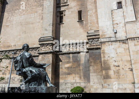 Jaen - Spain, may 2016, 2: Statue sculpted in bronze of the architect Andres de Vandelvira, architect and Spanish Renaissance stonemason. Placed in th Stock Photo