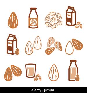 Carrot, carrot meals - cake, juice vector icons set    Food, vegetable icons - carrot design isolated on white Stock Vector