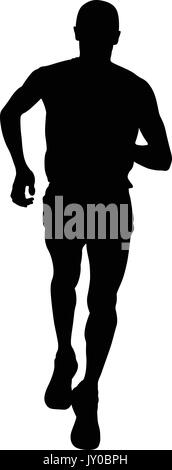 back young runner athlete running vector illustration Stock Vector ...