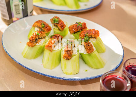 Snacks of vegetables on plate Stock Photo