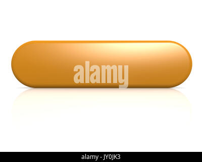 Orange button concept image with hi-res rendered artwork that could be used for any graphic design. Stock Photo