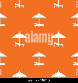 Bench and umbrella pattern seamless Stock Vector