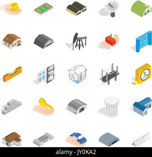 Formation icons set, isometric style Stock Vector
