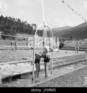 Boy's Camp -- shower Stock Photo - Alamy