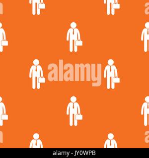 Businessman standing with his briefcase pattern seamless Stock Vector