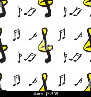 Abstract music seamless pattern background vector illustration for your design Stock Vector