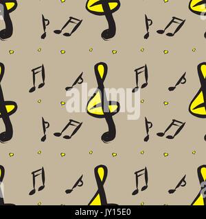 Abstract music seamless pattern background vector illustration for your design Stock Vector