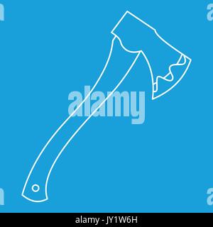 Axe icon, outline style Stock Vector