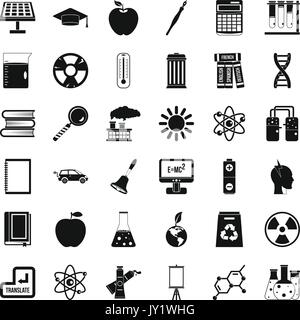 Good education icons set, simple style Stock Vector