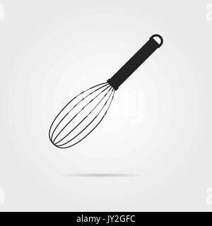 black corolla icon with shadow Stock Vector