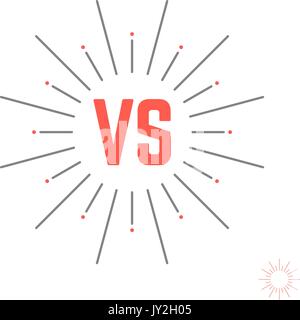 vintage versus emblem like struggle Stock Vector