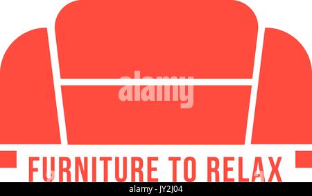 furniture to relax with red sofa Stock Vector
