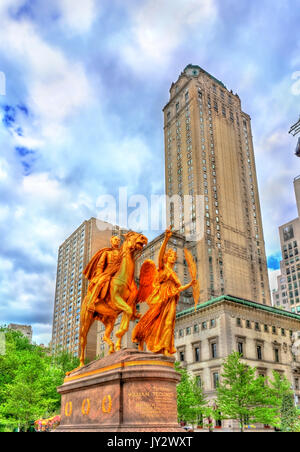 William Tecumseh Sherman Monument on Grand Army Plaza in Manhattan, New York City Stock Photo