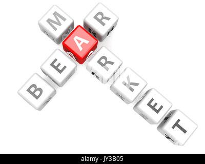 Bear Market concept image with hi-res rendered artwork that could be used for any graphic design. Stock Photo