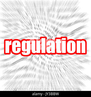 Regulation concept image with hi-res rendered artwork that could be used for any graphic design. Stock Photo