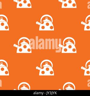 Kettle with white dots pattern seamless Stock Vector