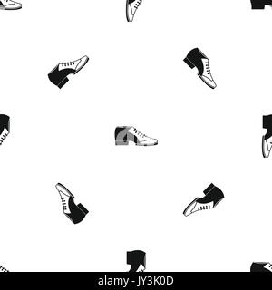 Tango shoe pattern seamless black Stock Vector