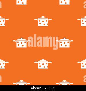 Saucepan with white dots pattern seamless Stock Vector