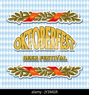 Vintage styled emblem for Oktoberfest festival. Stock Vector