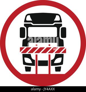 Truck Block Sign Icon Vector Stock Vector