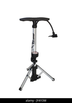 A Beto bicycle track pump isolated against a white background. Stock Photo