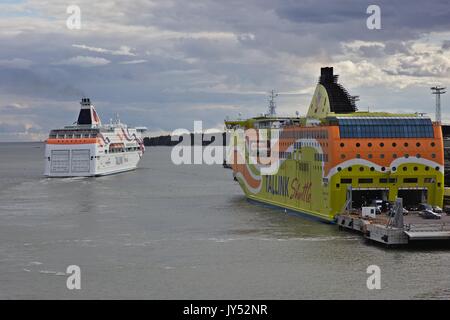 Tallink Cruise, Baltic Queen, on route from Helsinki Stock Photo