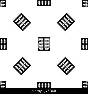Capsules pattern seamless black Stock Vector