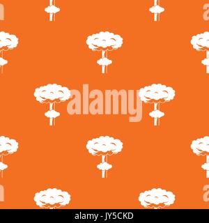 Nuclear explosion pattern seamless Stock Vector