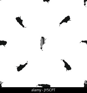 Map of Argentina pattern seamless black Stock Vector