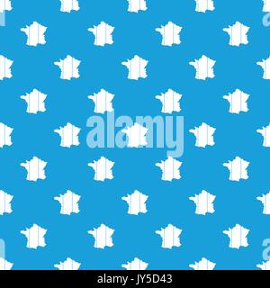 France pattern seamless blue Stock Vector